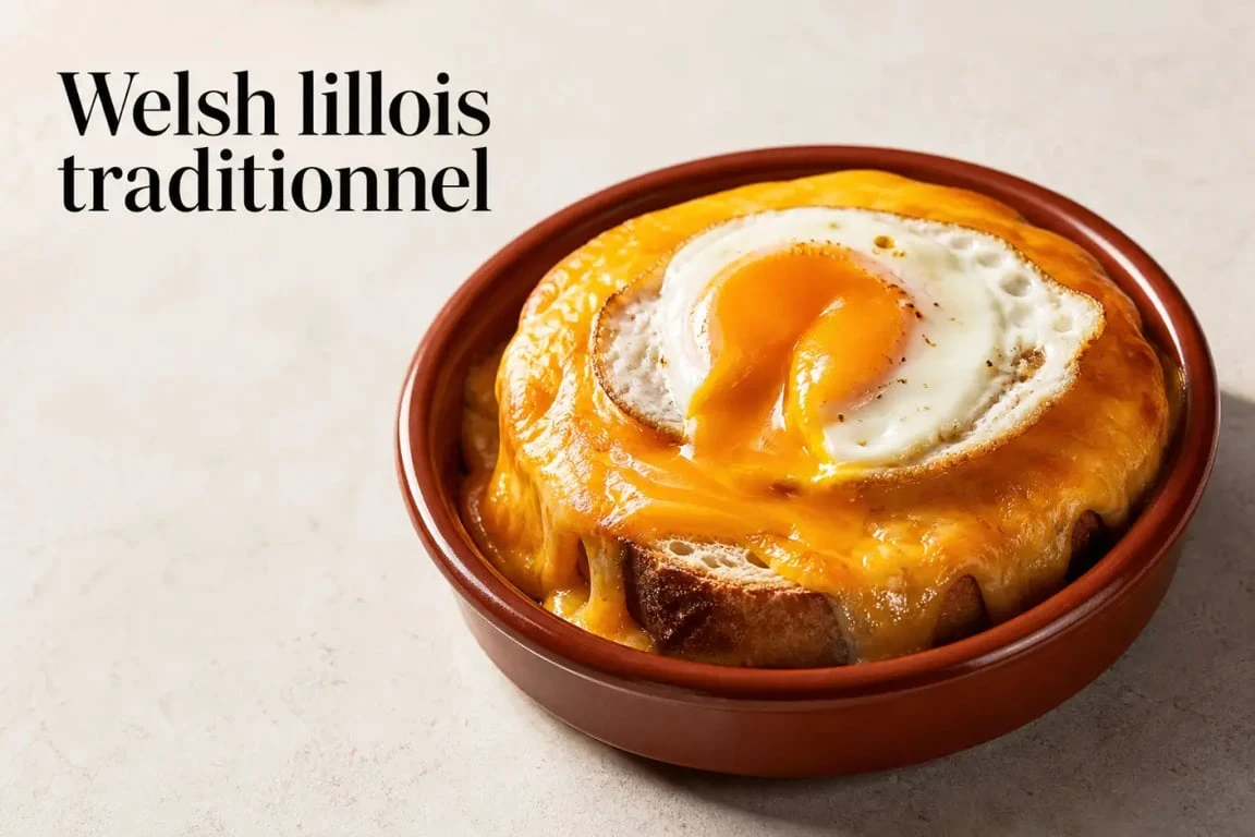Welsh lillois traditionnel servi dans un plat, plat typique des restaurants dans Lille centre