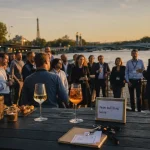 Team building original Paris Seine sur péniche, équipe et cocktails dinatoires