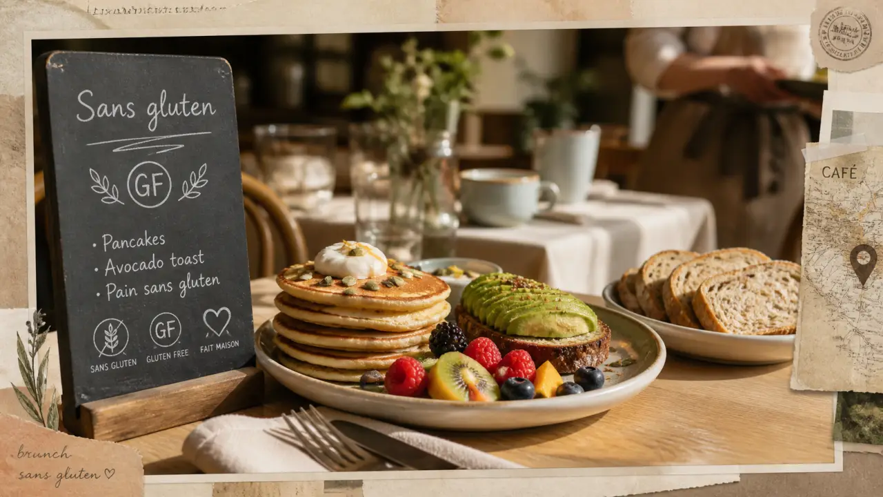Brunch near me gluten free : menu GF, lieu sans gluten, pancakes et pain GF