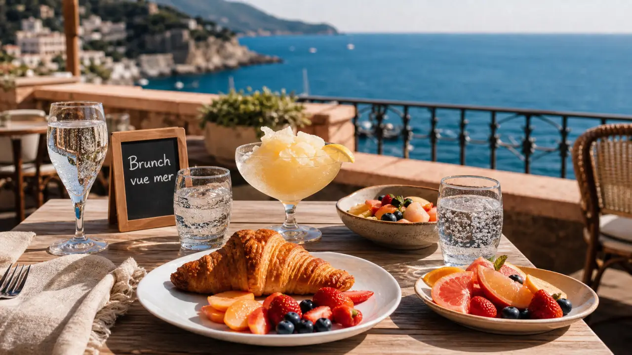 Brunch Nice vue mer sur terrasse avec vue Méditerranée
