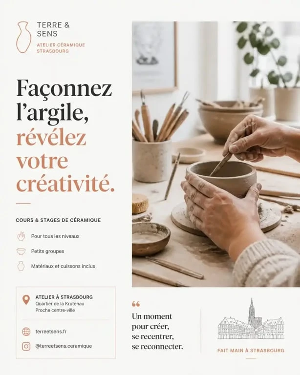 Atelier de poterie et activités manuelles à Strasbourg