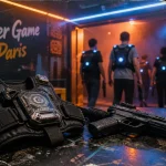 Laser game paris : harnais et pistolet laser, arène