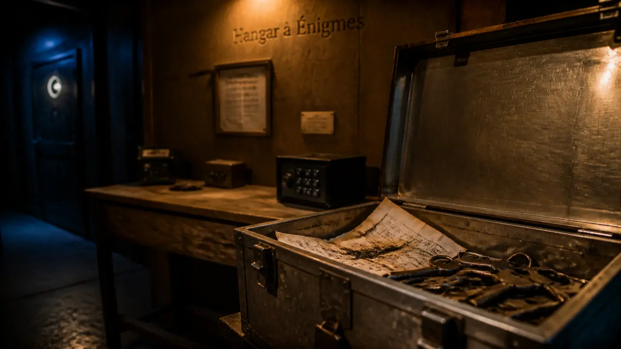 Le hangar à enigmes Trouville, couloir sombre d’escape game