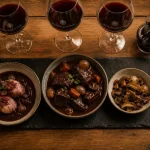 Les 10 meilleurs restaurants à Dijon Côte-d’Or 2025 : plats bourguignons et vin rouge sur table