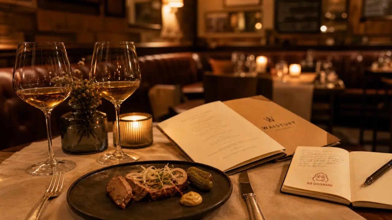 Nice restaurants Luxembourg : bistrot Bib Gourmand, table et assiette