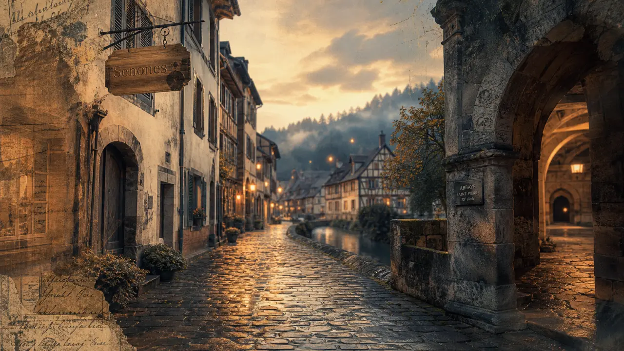 Ruelle dans les plus beaux villages des Vosges près de l’abbaye de Senones