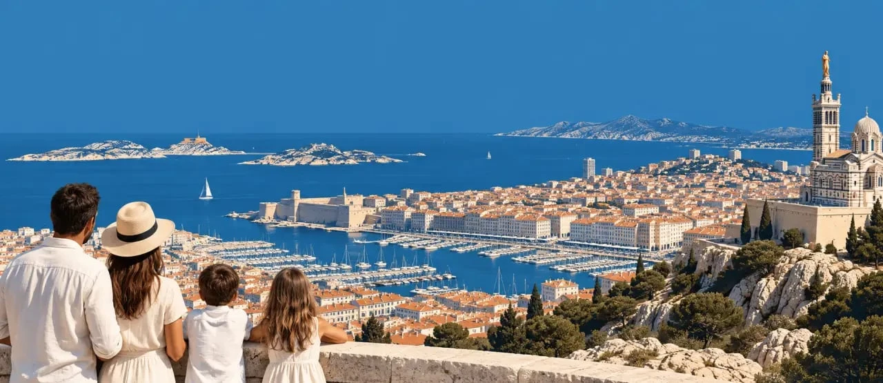 Week-end Marseille en famille avec la vue depuis Notre-Dame de la Garde