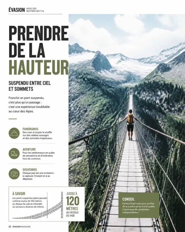 Pont suspendu Charles Kuonen, une expérience forte pour un voyage insolite en Suisse.