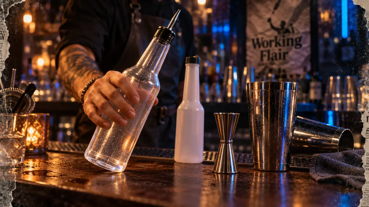 Bar flair : bouteille de flair et précision au comptoir