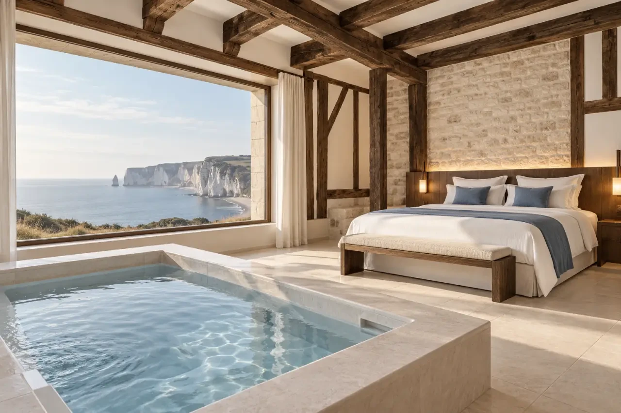 Love room en Normandie avec jacuzzi privatif et ambiance romantique